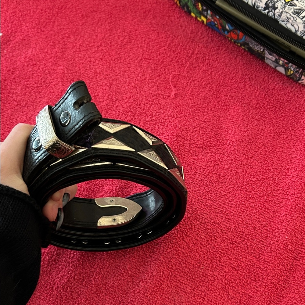 Black Belt with Silver Accents